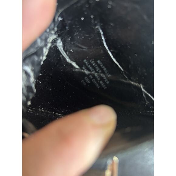 Marc Fisher Black Leather & Gold Aprille Ankle Booties Sz 5.5 Night Out Clubbing - Picture 15 of 16